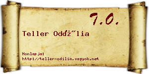 Teller Odília névjegykártya